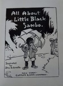 The title page of All About Little Black Sambo